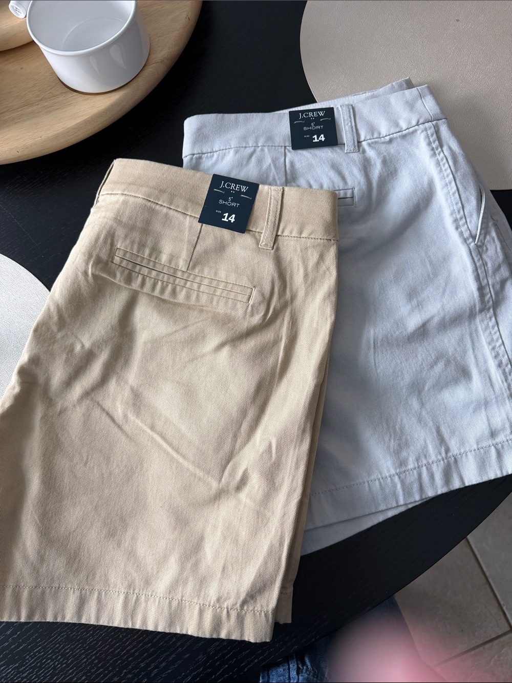 Set of 2 J.Crew Chino Shorts Womens size 14  5 inch Inseam Summer NWT